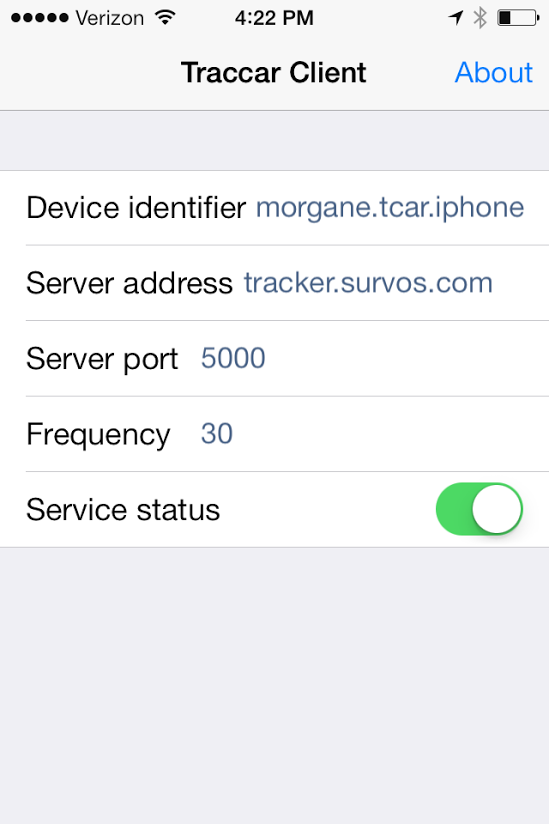 Traccar Configuration for Iphone